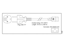 POWER CORD 250VAC 16A