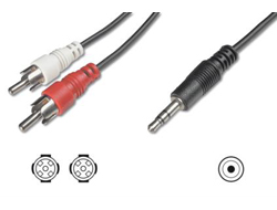 CON. CABLE STEREO 2X RCA 5.00M