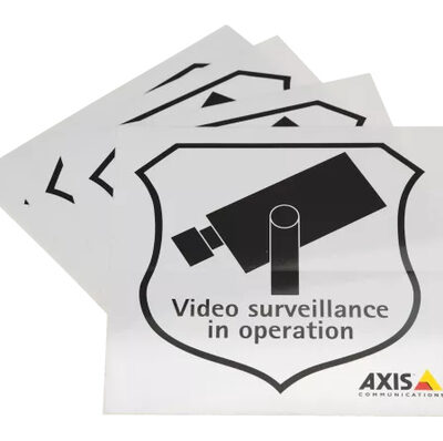 SURVEILLANCE STICKER ENG 50PCS