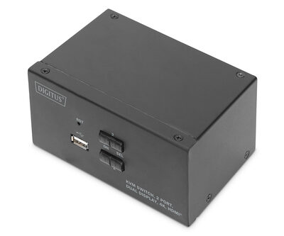 KVM SWITCH 2 PORT DUAL DISPLAY