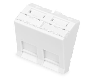 FRONT PANEL 2-PORT 45 X 45 MM