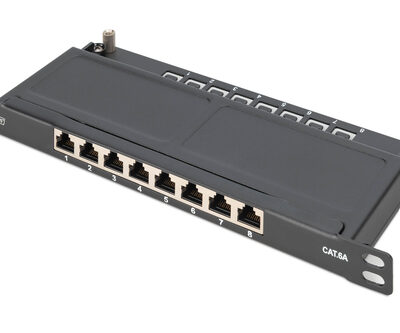 10IN 0.5HE CAT6A PATCHPANEL 8-P