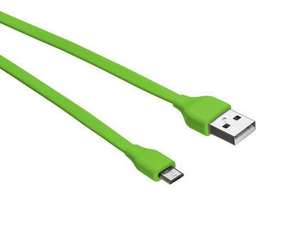 FLAT MICRO-USB CABLE 1M GREEN