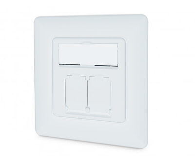 CAT 6A NETWORK OUTLET 2XRJ45