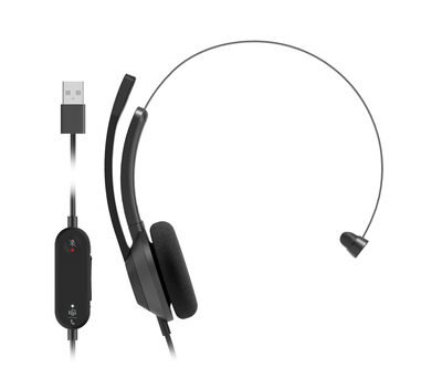 HEADSET 321 WIRED SINGLE CARBON