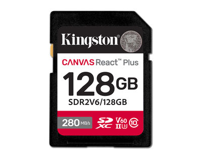 128GB SDXC CANVAS REACT PLUS U3