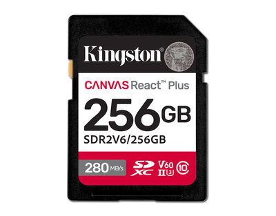 256GB SDXC CANVAS REACT PLUS U3