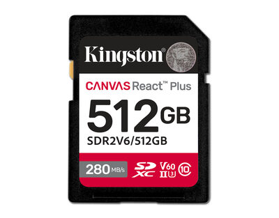 512GB SDXC CANVAS REACT PLUS U3