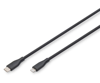 1M LIGHTNING TO USB-C BLACK