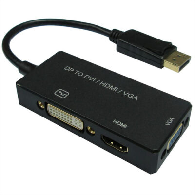 KABELADPT.DP-HDMI/DVI/VGA ST/BU