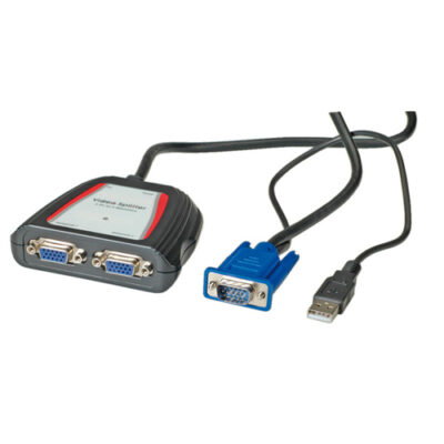 PORT.VGA VID.SPLITTER 250MHZ 2X