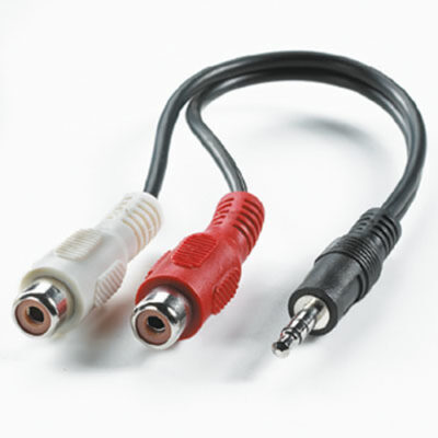 3.5MM/CINCH (2XBU) KABEL.0.2M