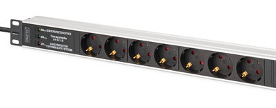 1U ALUMINIUM PDU 7X SCHUKO