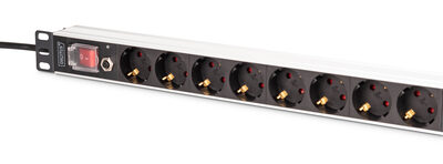 1U ALUMINUM PDU 8X SCHUKO