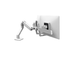 HX DESK DUAL MONITOR ARM WHITE