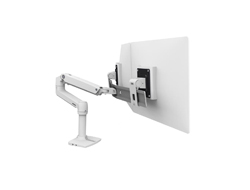 LX DESK DUAL DIRECT ARM WHITE