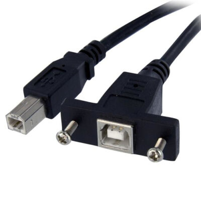 3FT PANEL MOUNT USB CABLE B-B