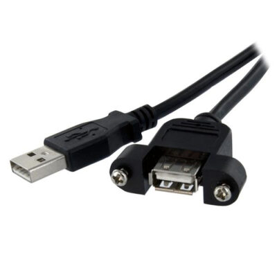 2FT PANEL MOUNT USB CABLE A-A