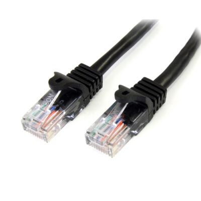 0.5M BLACK CAT5E PATCH CABLE